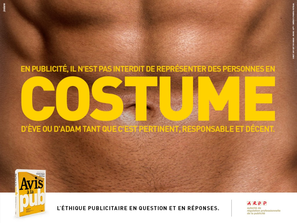 ARPP - Avis à la pub - Costume - Agence Josiane