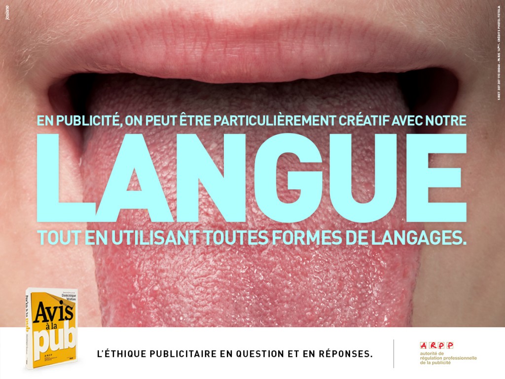 ARPP - Avis à la pub - Langue - Agence Josiane