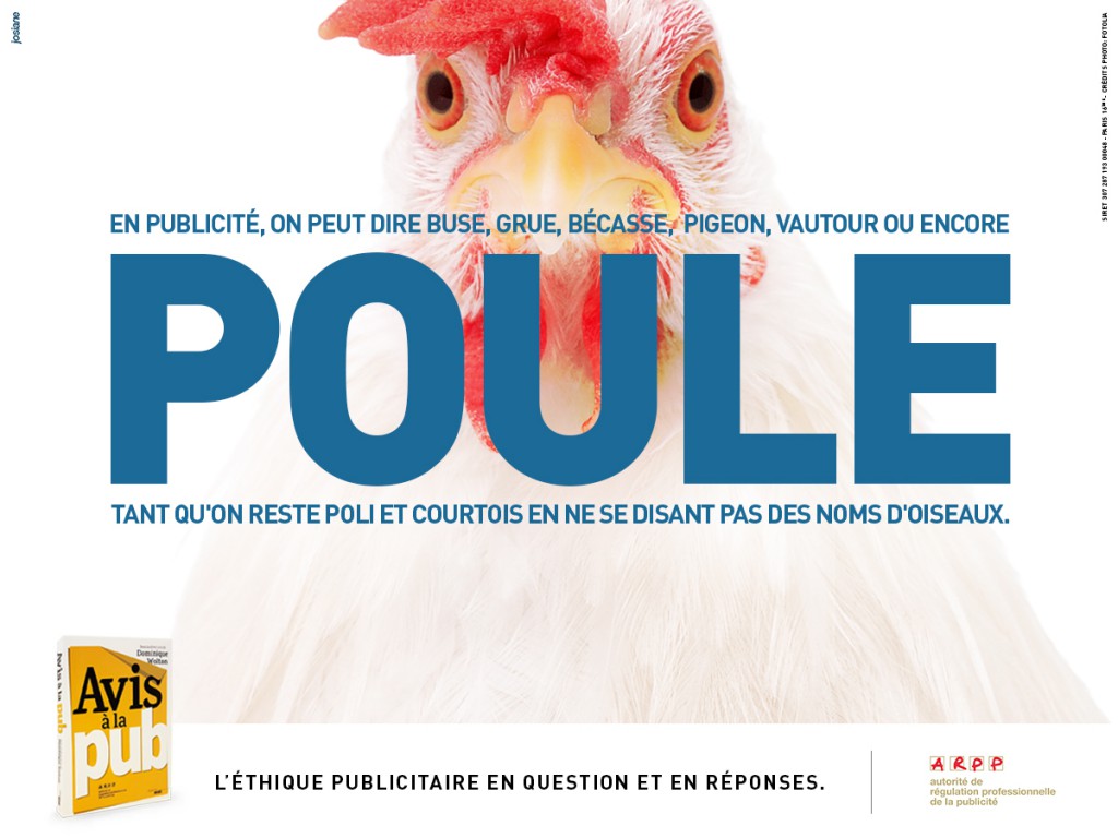 ARPP - Avis à la pub - Poule - Agence Josiane
