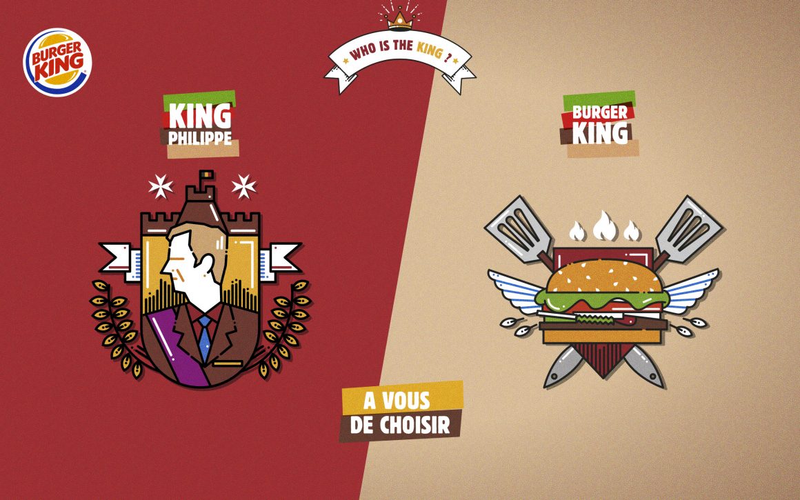 Burger King demande aux belges de choisir entre le roi et le Whopper