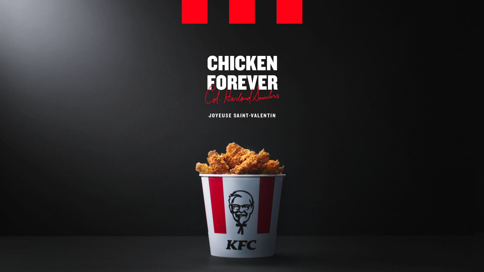 KFC déclare son amour au poulet en explosant un bucket de boeuf