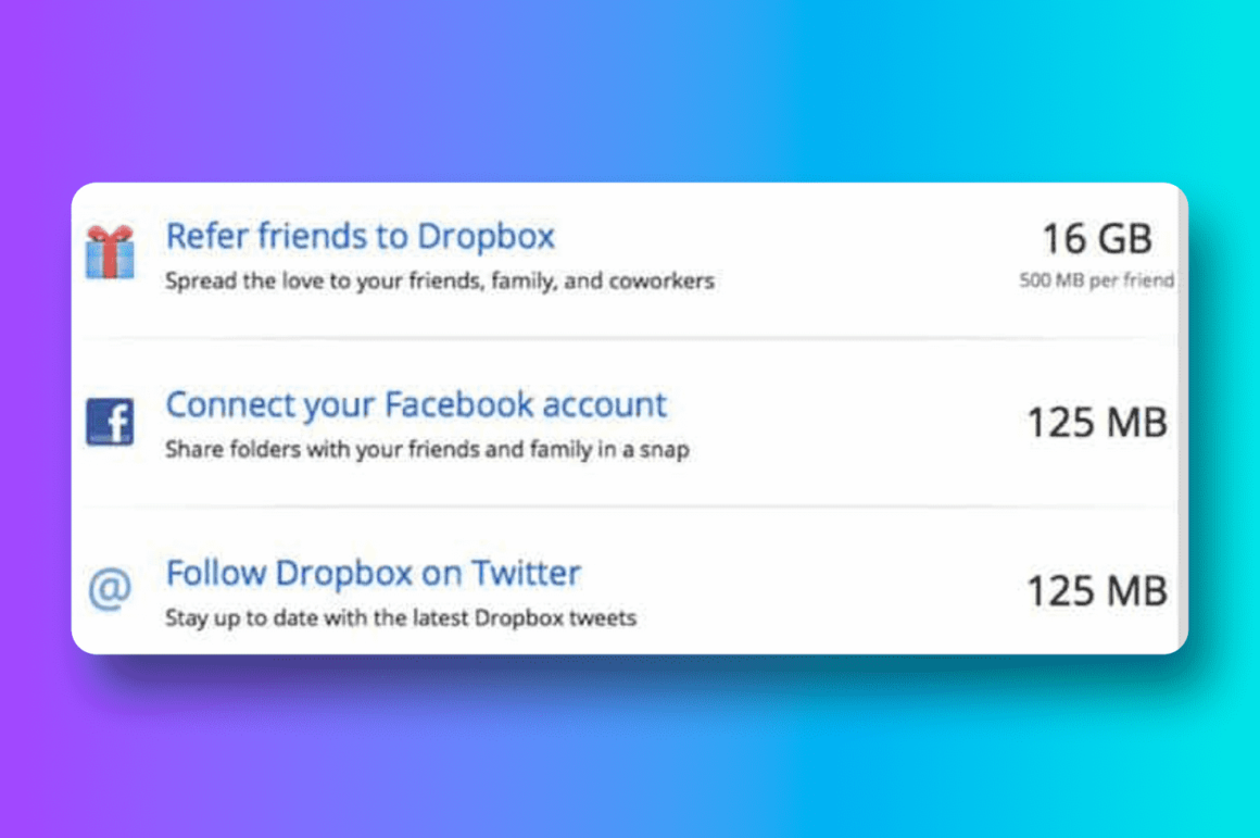 techniques et exemples growth hacking dropbox