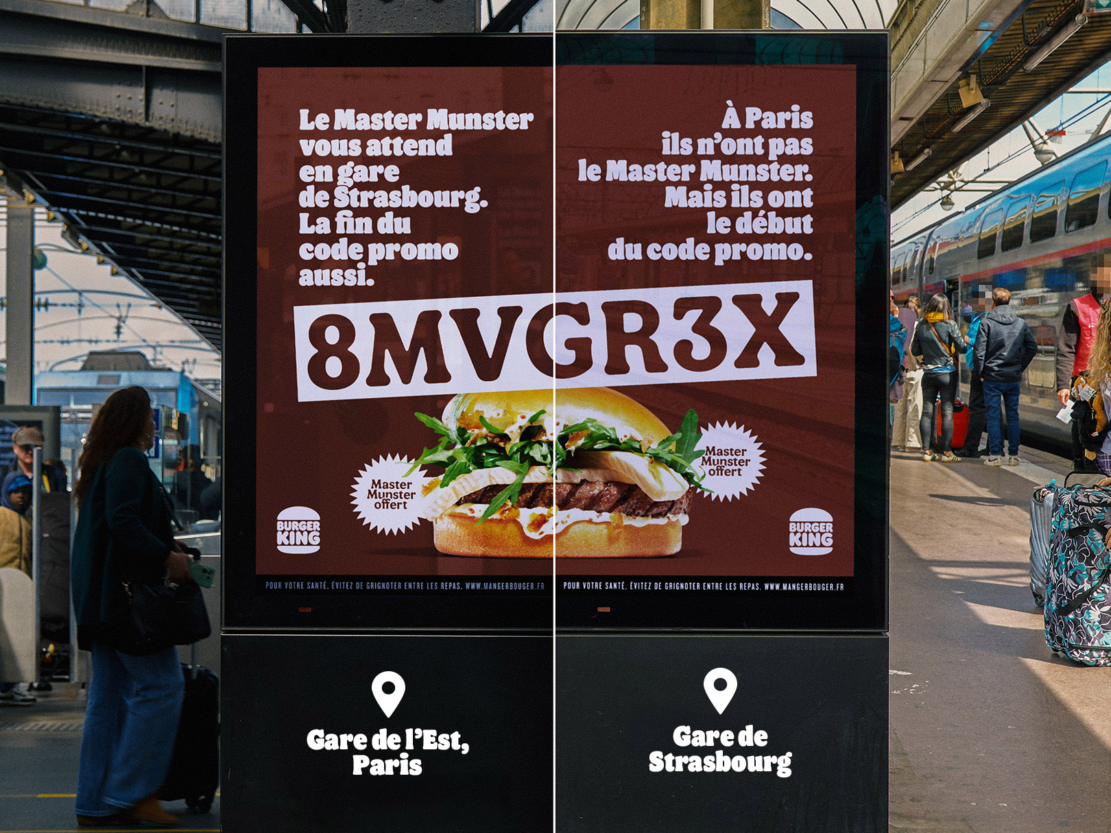 Burger King lance un code promo séparé dans 2 gares différentes