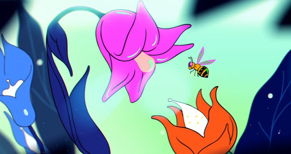 ANIMATION BEE FLOWERS