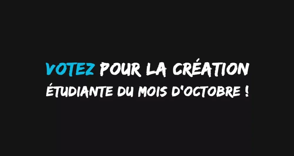 Création étudiante élection octobre
