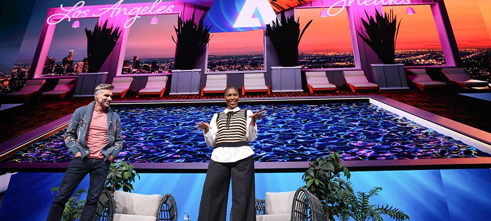 Paul Trani, Adobe evangelist, and actress Jessica Williams host MAX Sneaks at Adobe MAX 2025